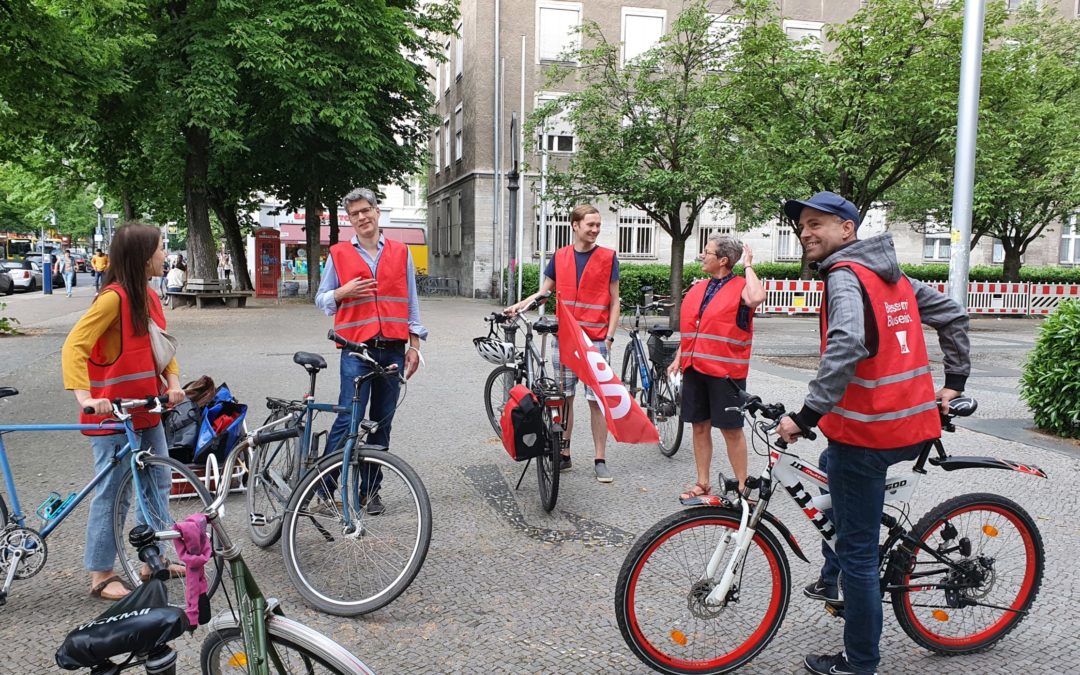 SPD-Fahrrad Infostand